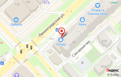 Торговый центр Оскар на улице Ленинградской на карте