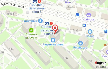 Микрокредитная компания Fastmoney на бульваре Новаторов на карте