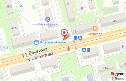 Указатель системы городского ориентирования №5927 по ул.Бекетова, д.42 р на карте