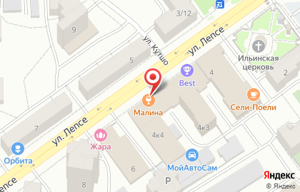 Мужской бар Малина на карте