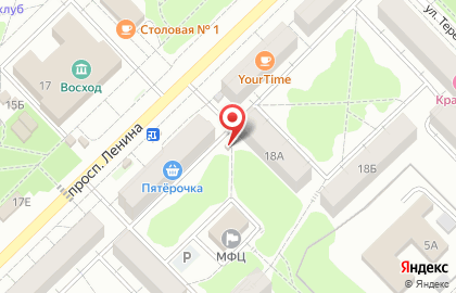 Киоск овощей и фруктов на проспекте Ленина на карте