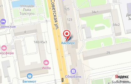 Супермаркет Пятёрочка на Советской улице на карте