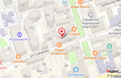 Тенториум на улице Суворова на карте