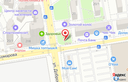 Киоск по продаже цветов Цветочный BOOM на улице Добровольского на карте
