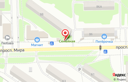 Продовольственный магазин П и Компания в Советском районе на карте