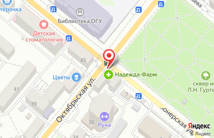 Магазин женской одежды Дамская лавка на Октябрьской улице на карте