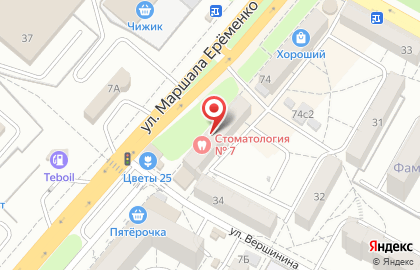 Стоматологическая поликлиника № 7 в Краснооктябрьском районе на карте