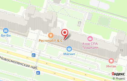 Супермаркет Магнит на Новосмоленской набережной на карте