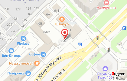 Строим дом на улице Юлиуса Фучика на карте
