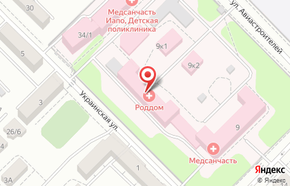 Родильное отделение, Медико-санитарная часть Иркутского авиационного завода на карте