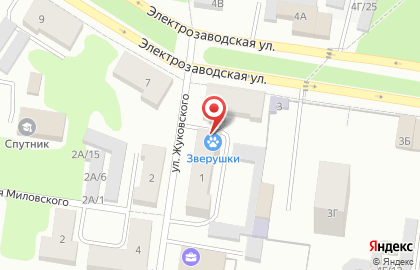 Зоомагазин Зверюшки на улице Жуковского на карте
