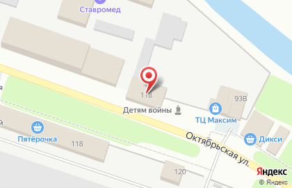 Супермаркет Пятёрочка на Октябрьской улице на карте