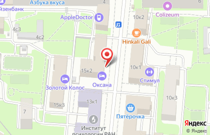 Гостиница Оксана в Москве на карте