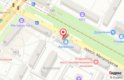 Магазин смешанных товаров в Краснооктябрьском районе на карте