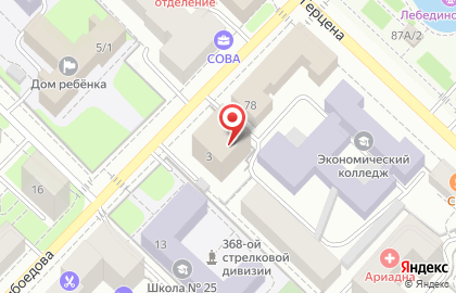 Территория стиля на улице Грибоедова на карте