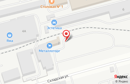 Торговая компания Металлоторг на Складской улице на карте