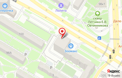 Магазин Красное & Белое на улице Курчатова, 1а на карте
