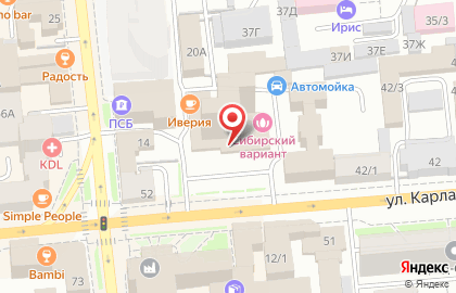 Банкомат АКБ Югра, филиал в г. Красноярске на улице Карла Маркса на карте
