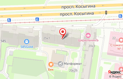 Автошкола АвтоСити на проспекте Косыгина на карте