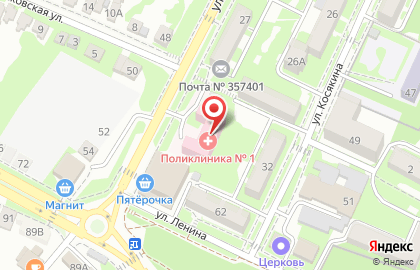 Городская поликлиника №1 на улице Чапаева на карте