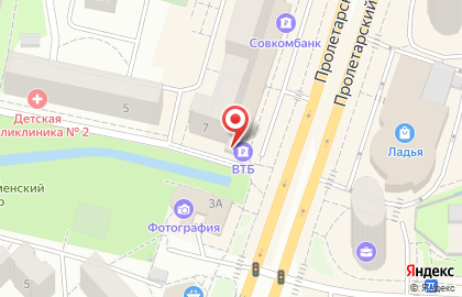 Банкомат ВТБ на Пролетарском проспекте в Щёлково на карте