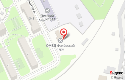 Отдел МВД России по району Филёвский парк г. Москвы на карте
