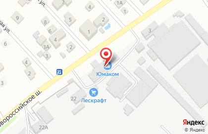Транспортная компания Vozovoz на Новороссийском шоссе на карте