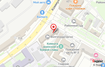 Волгоградский филиал Банкомат, КБ Петрокоммерц на Коммунистической улице на карте