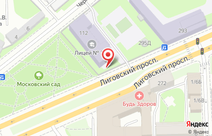 Лицей №373, Московский район на карте