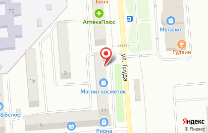 Супермаркет Магнит на улице Труда на карте