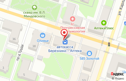 Аптека Планета Здоровья в Березниках, на улице Пятилетки, 40 на карте