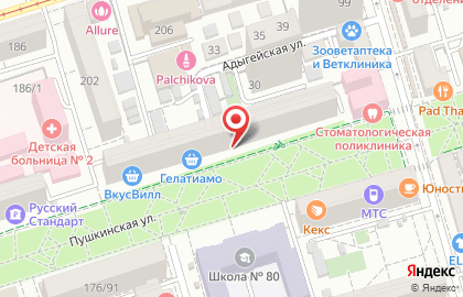 Супермаркет Пятерочка на Пушкинской улице, 199 на карте