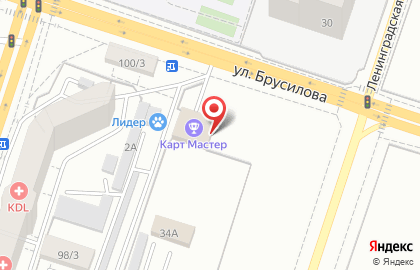 Служба эвакуации на улице Брусилова на карте