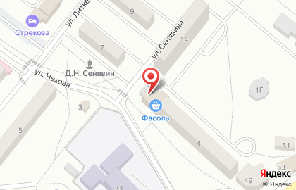 Супермаркет Фасоль на улице Чехова на карте