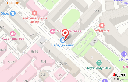Художественный салон Передвижник на Новослободской на карте