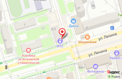 Салон связи МТС на улице Ленина в Лобне на карте