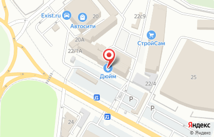 Магазин Дюйм в Геофизическом микрорайоне на карте