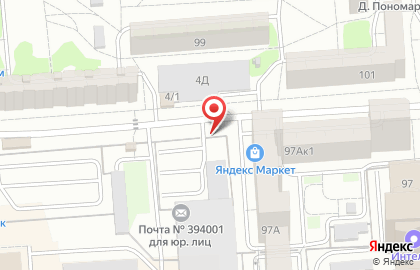 Автостоянка в Воронеже на карте