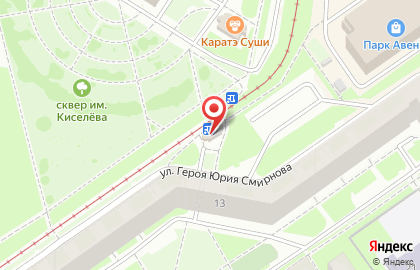 Магазин Мясорубка на улице Героя Юрия Смирнова на карте