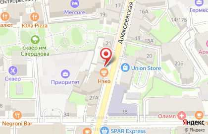 Кафе-бар Хамелеон в Нижегородском районе на карте