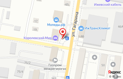 Гостиница Мир на улице Гагарина на карте
