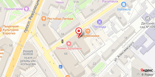 Центр семейной медицины Олимп здоровья на Театральной улице на карте
