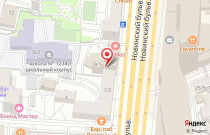 Компания Oneworldclick на Новинском бульваре на карте
