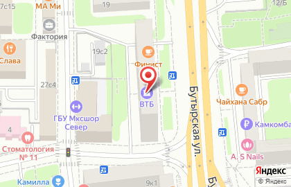 ОАО Банкомат, АКБ Банк Москвы на Бутырской улице на карте