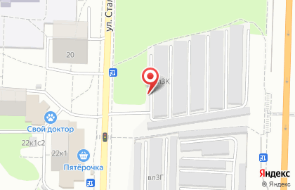 Автостоянка Мгса на улице Сталеваров на карте