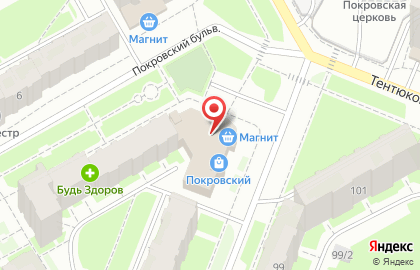 Банкомат Северный Народный Банк на Покровском бульваре на карте