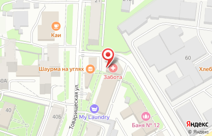 ООО Норма на Товарищеской улице на карте