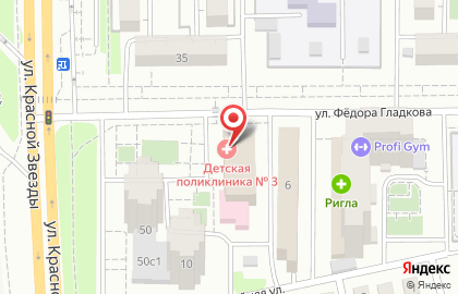 Детский клинический медицинский центр Поликлиническое отделение №5 на улице Федора Гладкова на карте