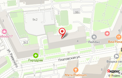 Академия эпиляции на Платовской улице на карте