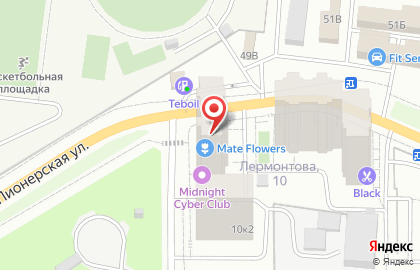 Мебельный салон Кухни Премьер на улице Лермонтова на карте